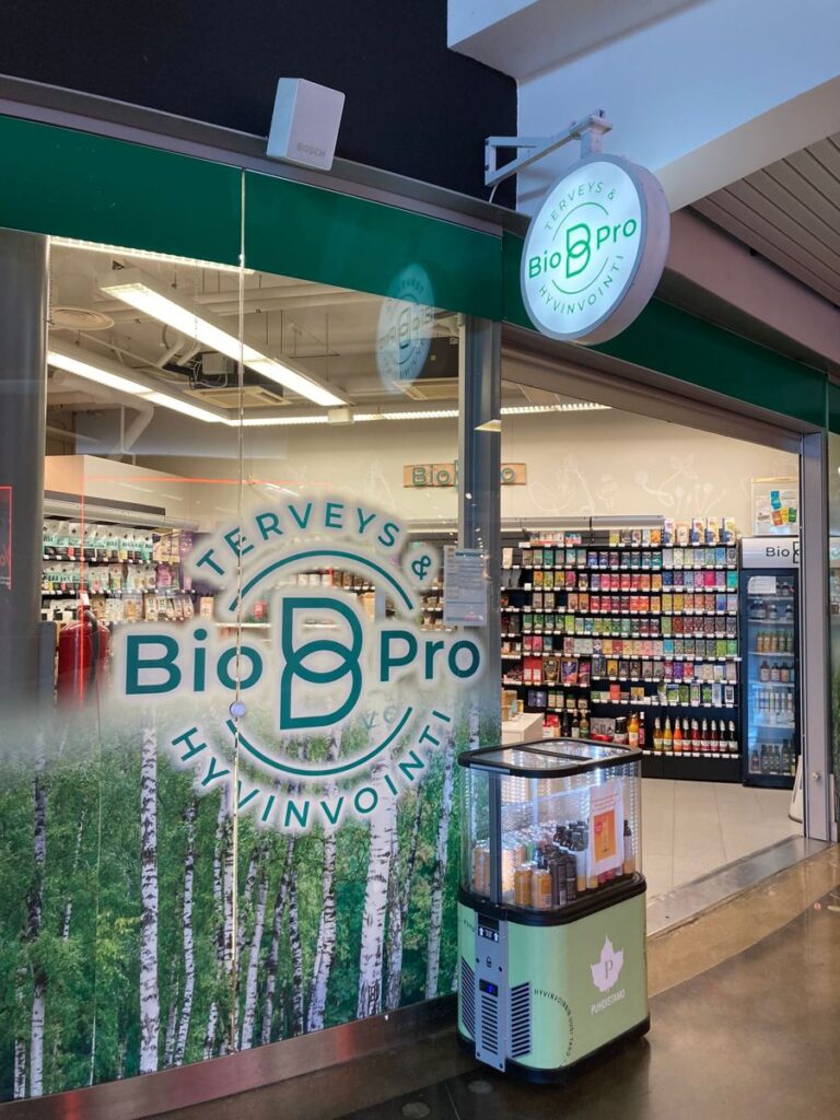 BioPro-terveyskaupan sisäänkäynti Lempäälän Ideaparkissa
